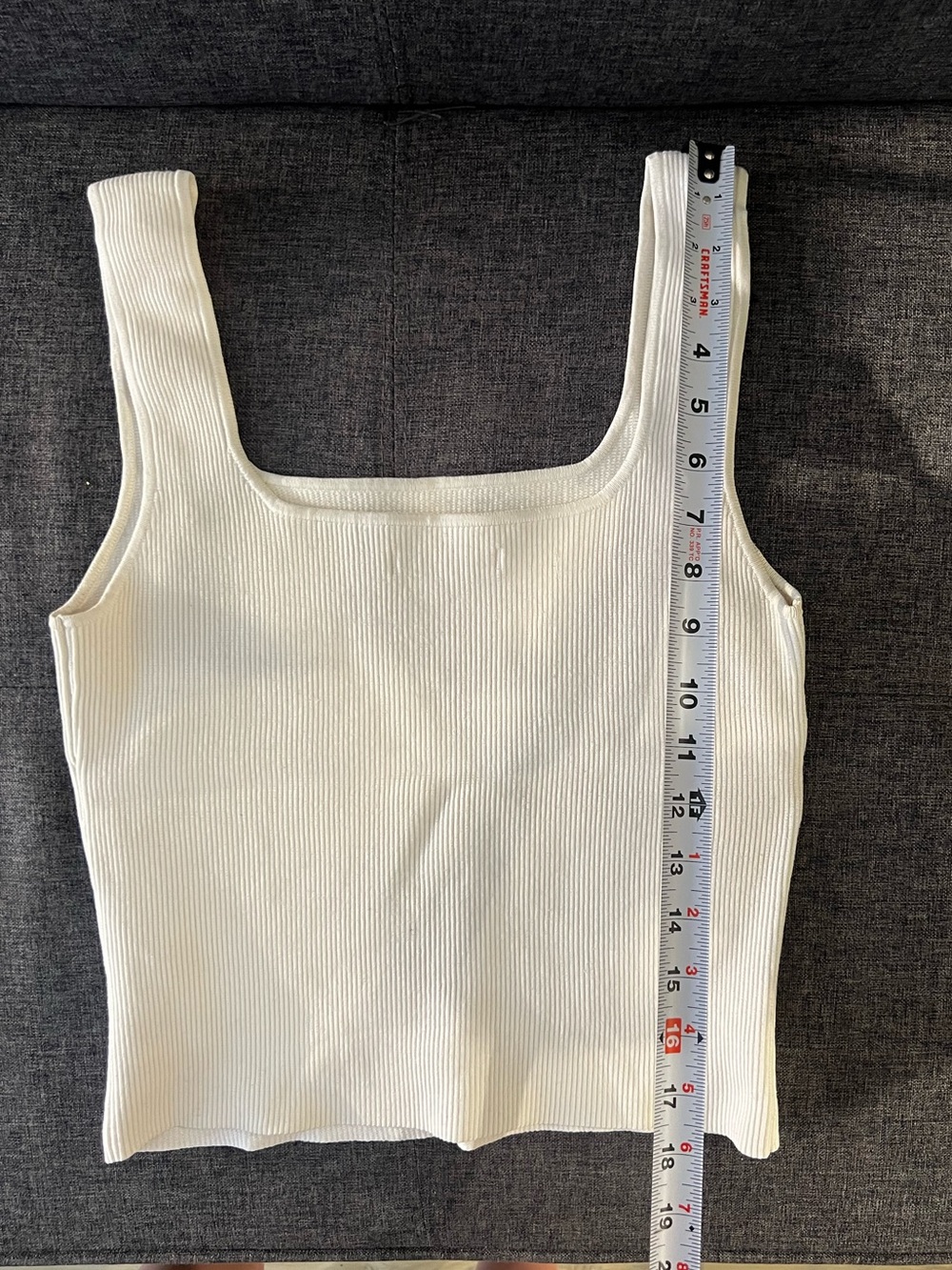 Reformation White Ribbed Tank Top - Picture 6 of 8